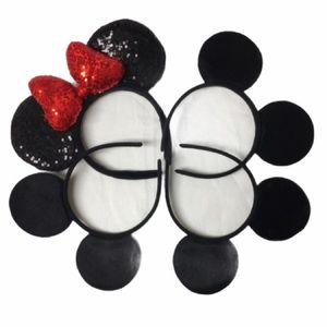 Disney World Magical Set of 4 Mickey Mouse Ear Headband Plus H & M Hoodie EUC